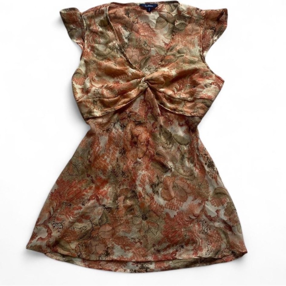 Y2K Fairy Multicolor Floral Blouse